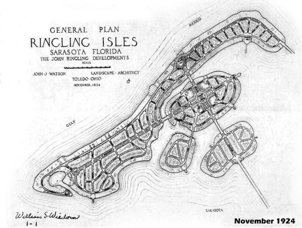 St. Armands plan of development by John Ringling, dated November 1924