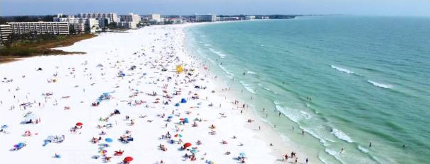 Siesta Key beach (Sarasota, FL) is always either number 1 or number 2 in the US.