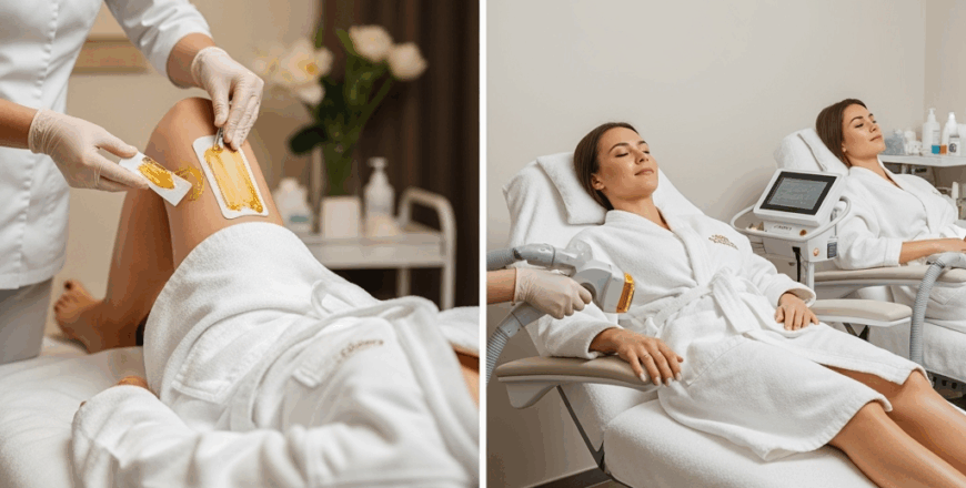 Laser vs Waxing comparison