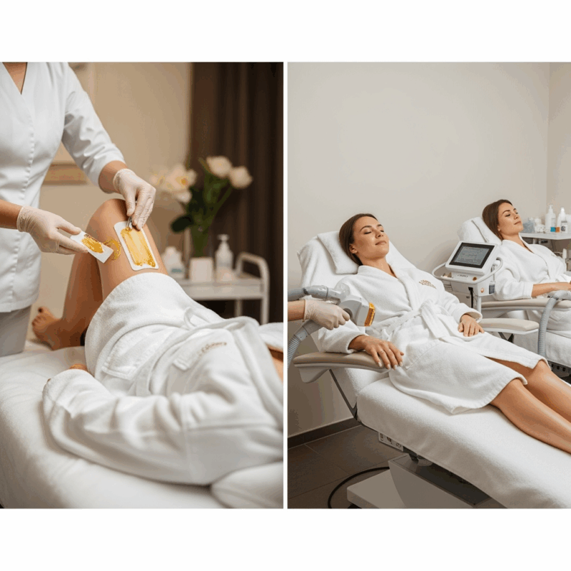 Laser vs Waxing comparison